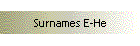 Surnames E-He